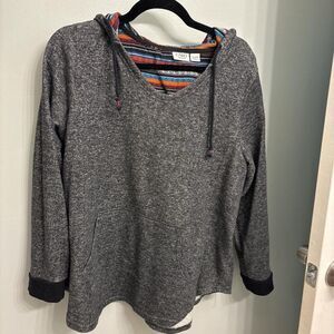 Cato Gray Hoodie with Multicolor Stripes